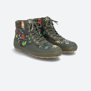 Women’s Keds Scout Boot Splash Twill Size 9 Green Floral Pattern